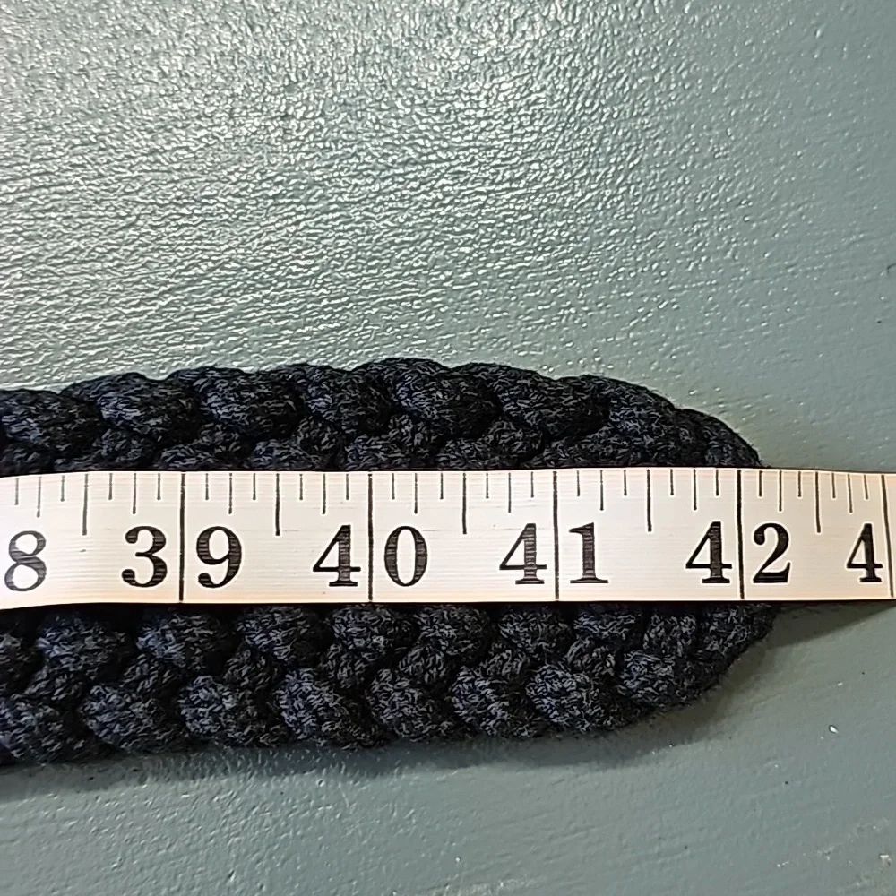 Cloth and genuine and belt. Silver‎ buckle.